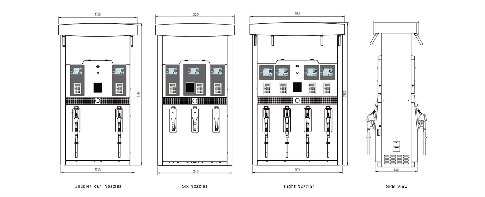 fuel dispenser size fuel dispenser size